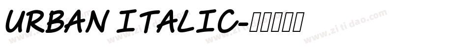 Urban Italic字体转换